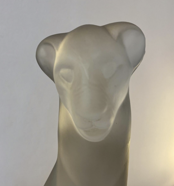 Frosted Glass Sculpture "Lion", Lucienne Bloch, by Glasfabriek, 1929 - Image 8