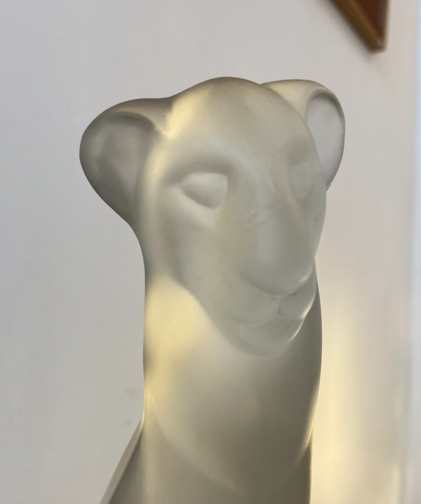 Frosted Glass Sculpture "Lion", Lucienne Bloch, by Glasfabriek, 1929 - Image 7