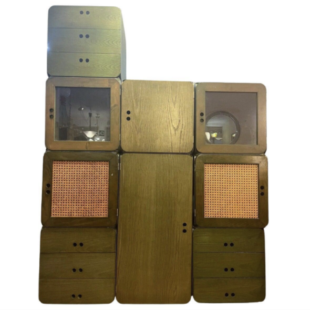 Mid-Century Set of Modular Wooden Cubes by Derk Jan de Vries, 1960s