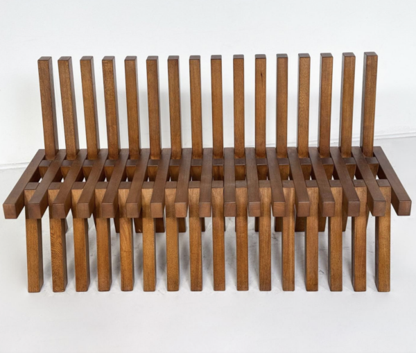 Contemporary Wooden Bench, Italy - Image 4
