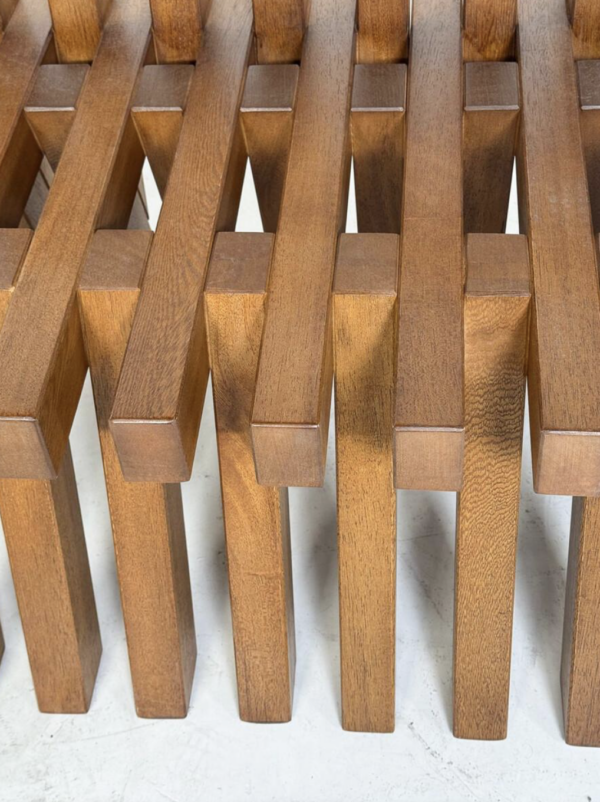 Contemporary Wooden Bench, Italy - Image 3