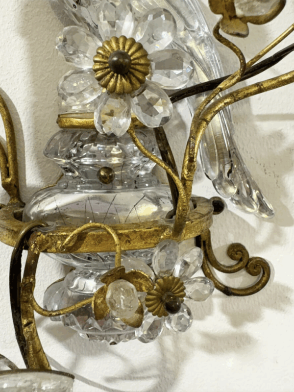 Pair of Parrot Wall lights Maison Baguès - 2 pairs available - Image 7