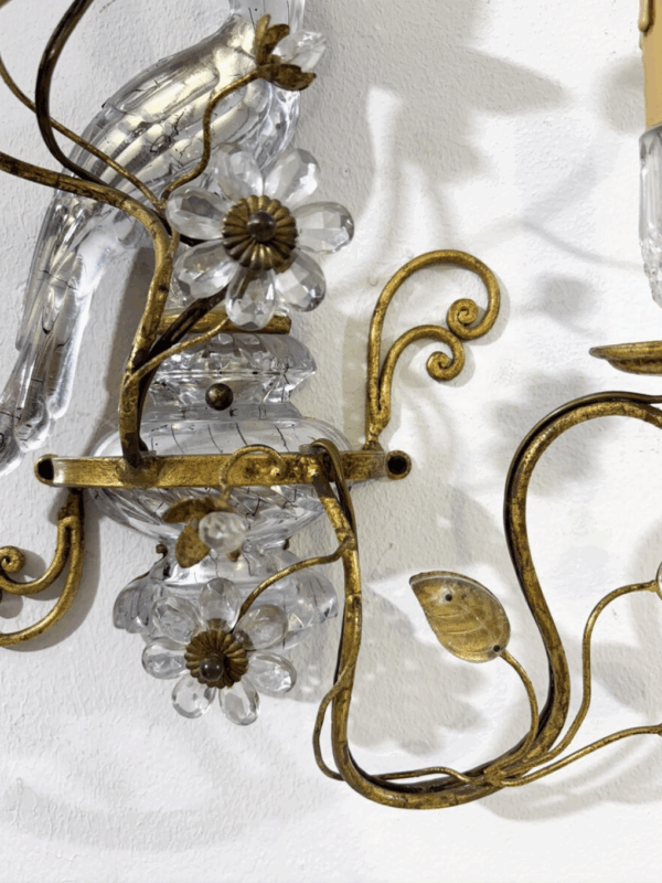 Pair of Parrot Wall lights Maison Baguès - 2 pairs available - Image 5