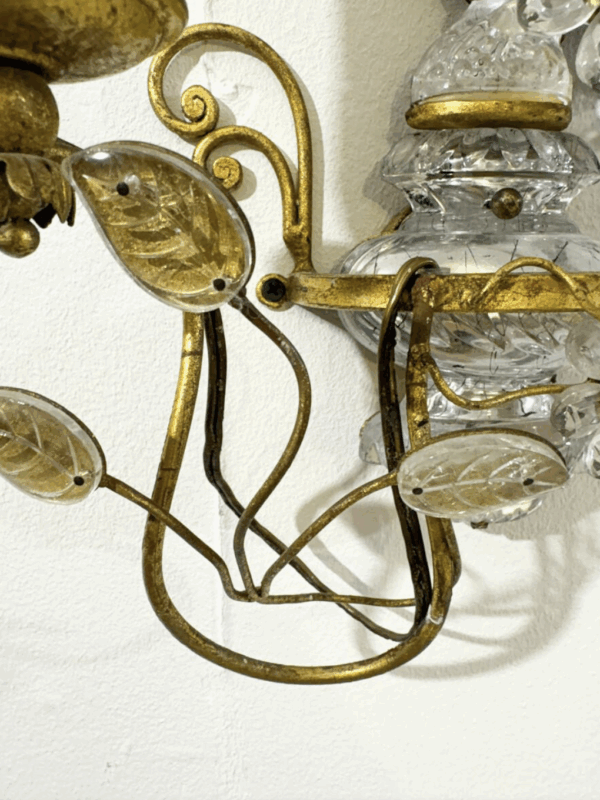 Pair of Parrot Wall lights Maison Baguès - 2 pairs available - Image 4