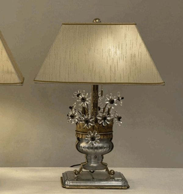 Pair of Flower Basket Table Lamp by Banci Firenze - Image 9