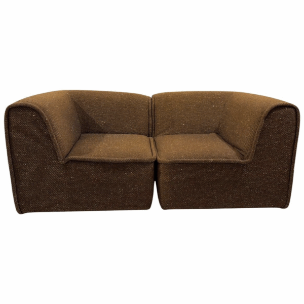 Mid-Century Modern Brown Two-Seater Sofa, Italy - Image 2