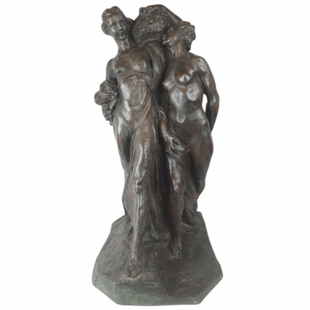 Jos De DECKER, Bronze With Green Patina "Allegory Of Spring"