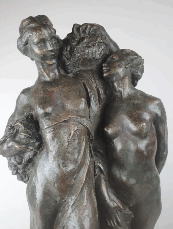 Jos De DECKER, Bronze With Green Patina "Allegory Of Spring" - Image 9