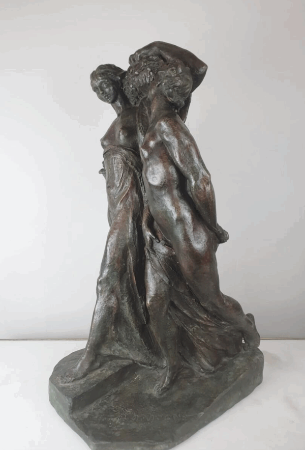 Jos De DECKER, Bronze With Green Patina "Allegory Of Spring" - Image 5