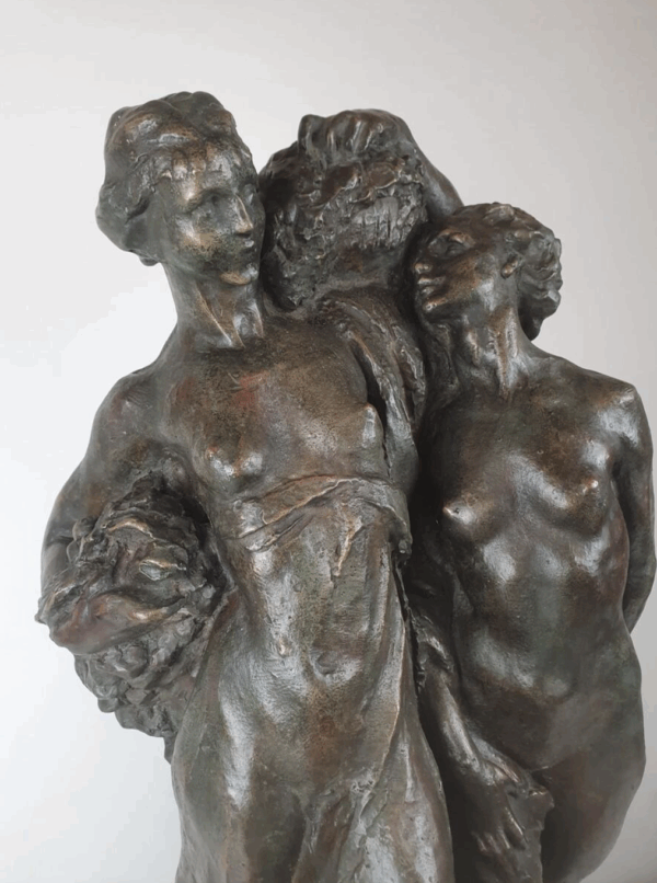 Jos De DECKER, Bronze With Green Patina "Allegory Of Spring" - Image 4