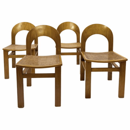 Mid-Century Modern Set of 4 Chairs Model " Arcadia" by Adalberto Caraceni, 1960s