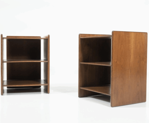 Mid-Century Pair of Wooden Nightstands, Italy, 1960s - Image 8