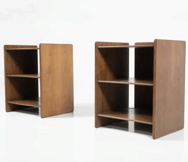 Mid-Century Pair of Wooden Nightstands, Italy, 1960s - Image 5
