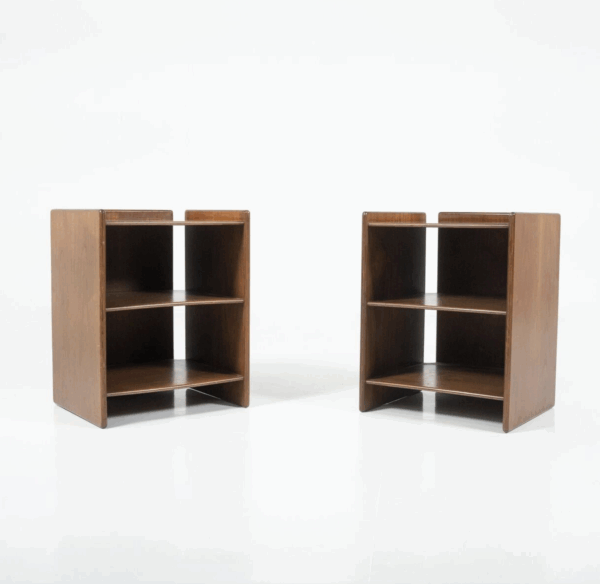 Mid-Century Pair of Wooden Nightstands, Italy, 1960s - Image 4