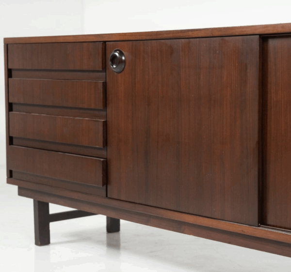 Mid-Century Modern Wooden Sideboard, Italy - Image 9