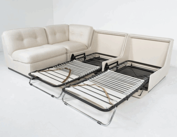 Mid-Century Modern Sofa/ Sofa Bed, Italy, New Upholstery - Image 7