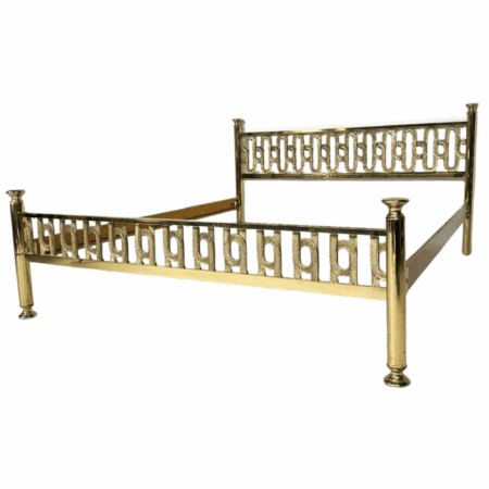 Mid-Century Brass Bed by Angelo Brotto, Esperia, Italy, 1970s