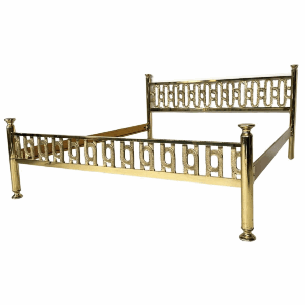 Mid-Century Brass Bed by Angelo Brotto, Esperia, Italy, 1970s