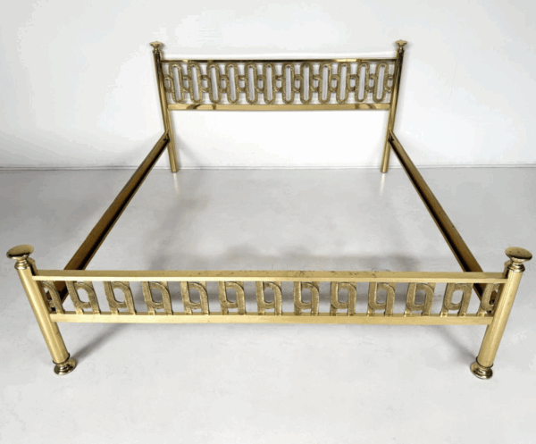Mid-Century Brass Bed by Angelo Brotto, Esperia, Italy, 1970s - Image 7