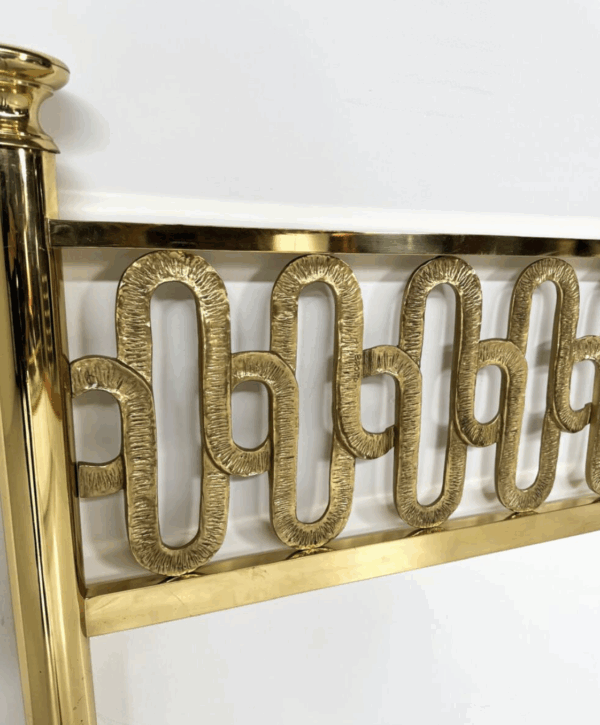 Mid-Century Brass Bed by Angelo Brotto, Esperia, Italy, 1970s - Image 4
