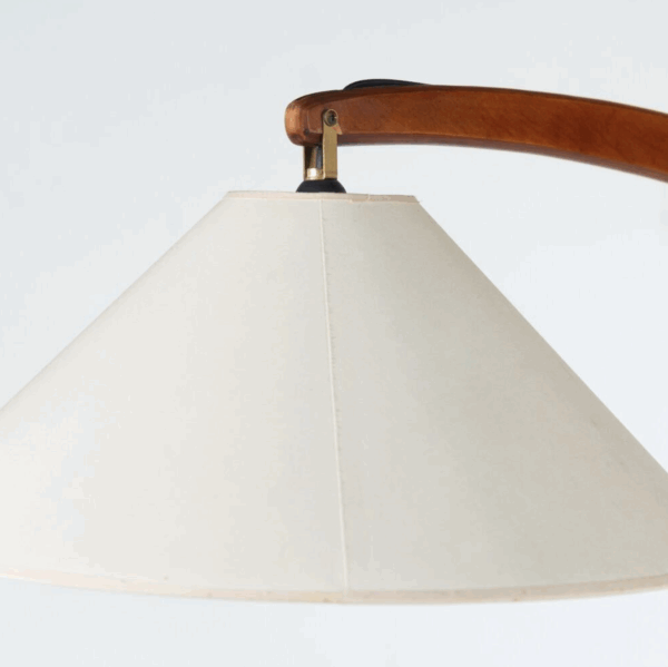Mid-Century Modern Wooden Arc Floor Lamp, Italy, 1960s - Image 2