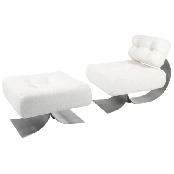 "Alta" Lounge Chair and Ottoman by Oscar Niemeyer for Mobilier International