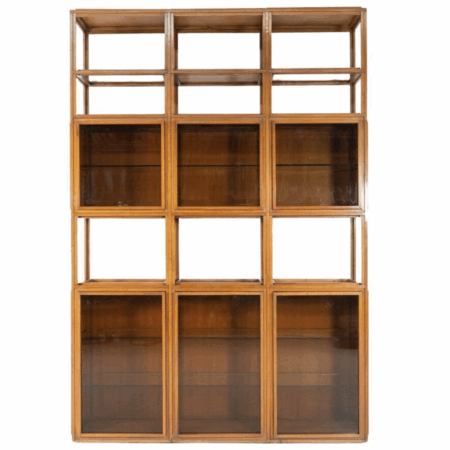 Mid-Century Modern Shelves, Wood and Glass