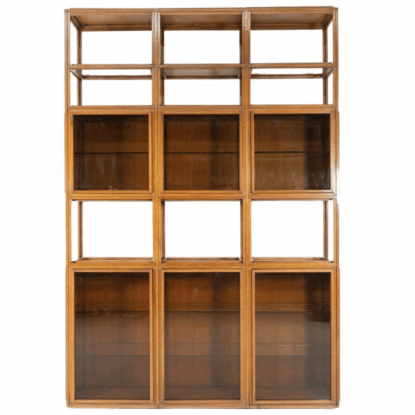 Mid-Century Modern Shelves, Wood and Glass