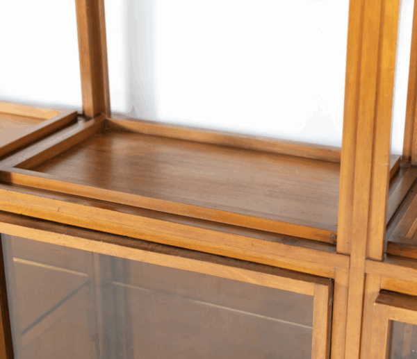 Mid-Century Modern Shelves, Wood and Glass - Image 9