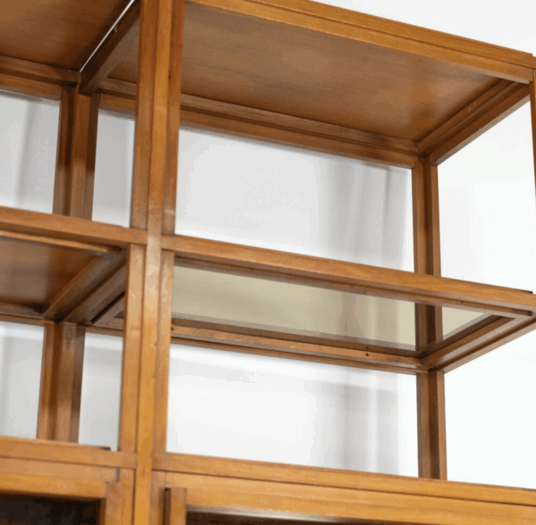 Mid-Century Modern Shelves, Wood and Glass - Image 4
