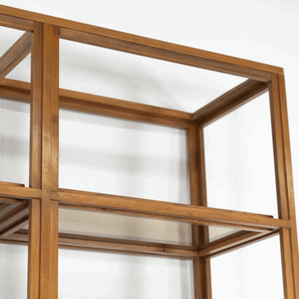 Mid-Century Modern Shelves, Wood and Glass - Image 11