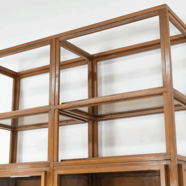 Mid-Century Modern Shelves, Wood and Glass - Image 9
