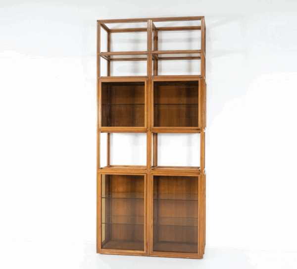 Mid-Century Modern Shelves, Wood and Glass - Image 4