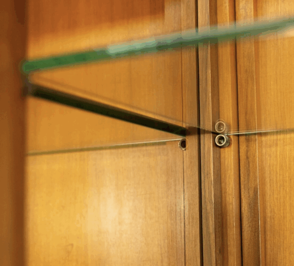 Mid-Century Modern Shelves, Wood and Glass - Image 5