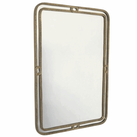 Mid-Century Bronze Mirror by Angelo Brotto, signed, 1950s