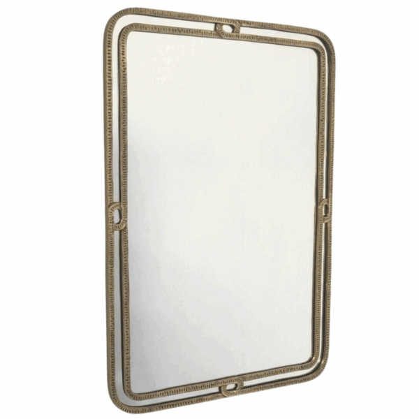 Mid-Century Bronze Mirror by Angelo Brotto, signed, 1950s