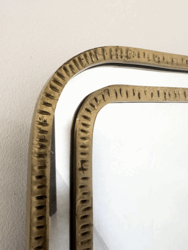 Mid-Century Bronze Mirror by Angelo Brotto, signed, 1950s - Image 3