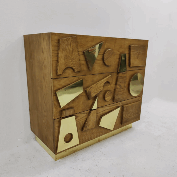 Contemporary Chest of Drawers, Wood and Brass, Italy - Sold Individually - Image 10