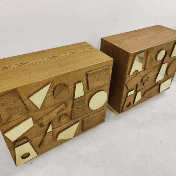 Contemporary Chest of Drawers, Wood and Brass, Italy - Sold Individually - Image 7