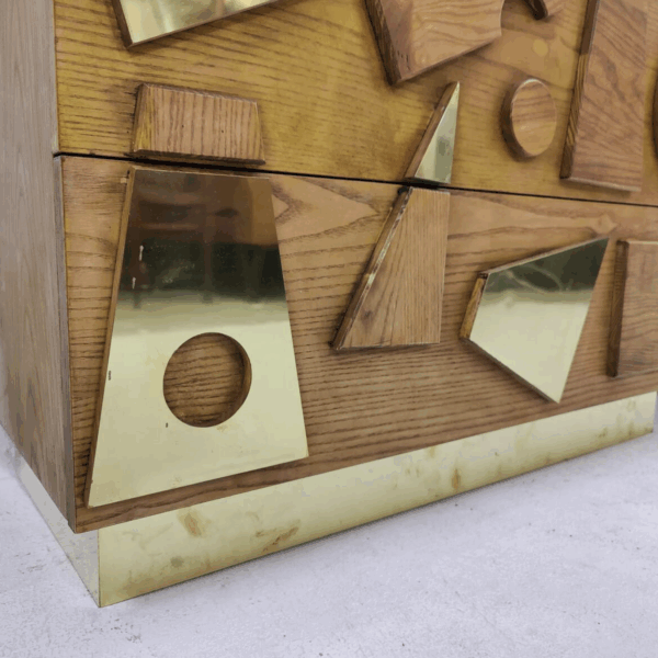 Contemporary Chest of Drawers, Wood and Brass, Italy - Sold Individually - Image 6