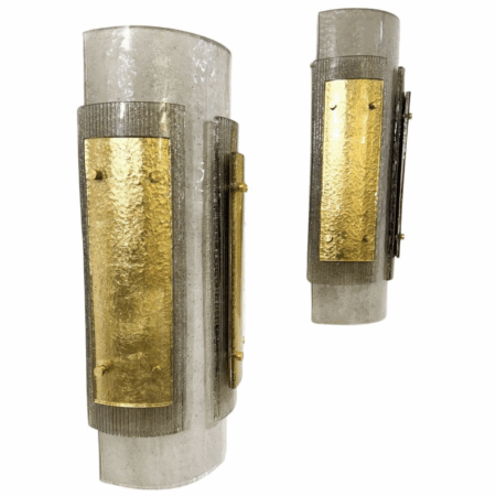 Contemporary Murano Wall Lights, Smoked Glass, Italy