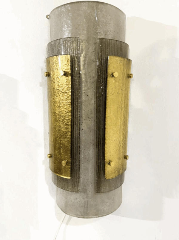 Contemporary Murano Wall Lights, Smoked Glass, Italy - Image 7