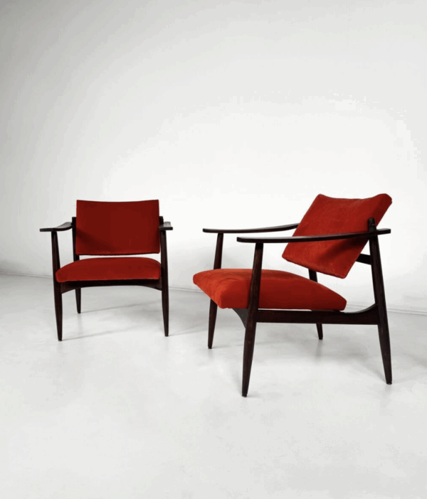 Pair of Mid-Century Armchairs in the Style of Edmund Homa - Image 5