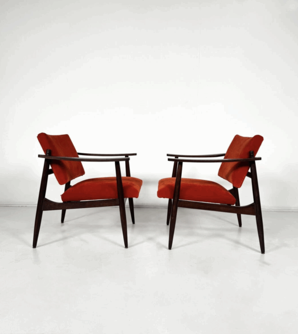 Pair of Mid-Century Armchairs in the Style of Edmund Homa - Image 3