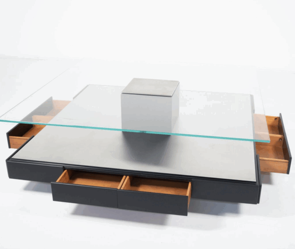 Mid-Century Modern Tecno T147 Coffee Table by Marco Fantoni, Italy, 1970s - Image 2