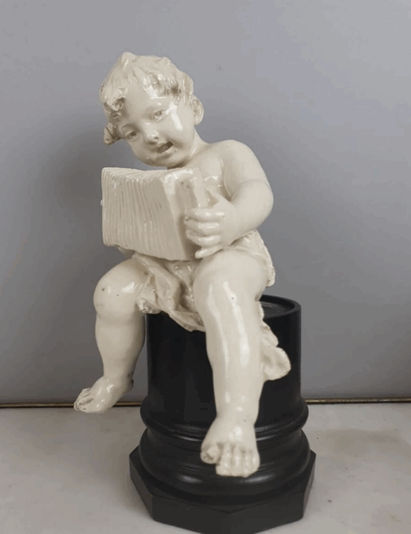Group Of 5 Earthenware Musician Cherubs, Late 19th, Early 20th. - Image 8