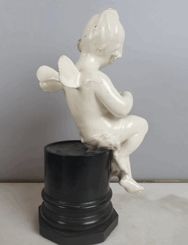 Group Of 5 Earthenware Musician Cherubs, Late 19th, Early 20th. - Image 4