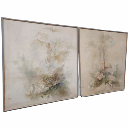 Large Decorative Canvas, Circa 1900, Signed A. Hubert