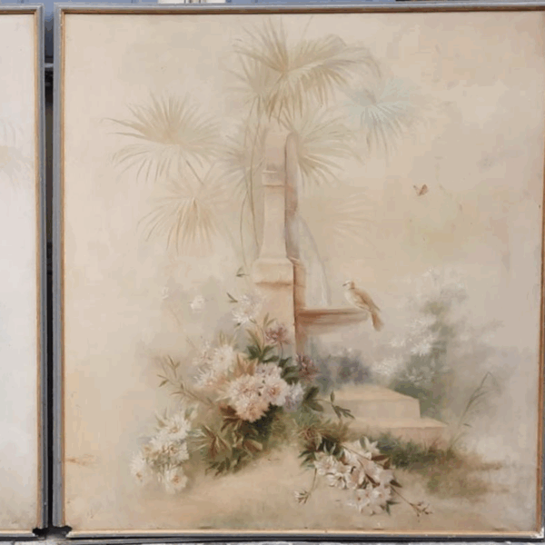 Large Decorative Canvas, Circa 1900, Signed A. Hubert - Image 12
