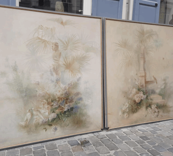 Large Decorative Canvas, Circa 1900, Signed A. Hubert - Image 11